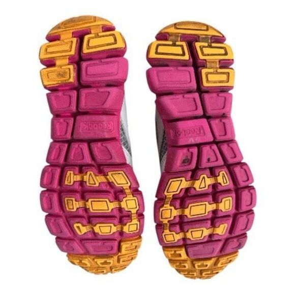 Reebok Smoothflex Women Grey Pink Sneaker Shoes Size 4 Athletic Running Jogging - Picture 9 of 11